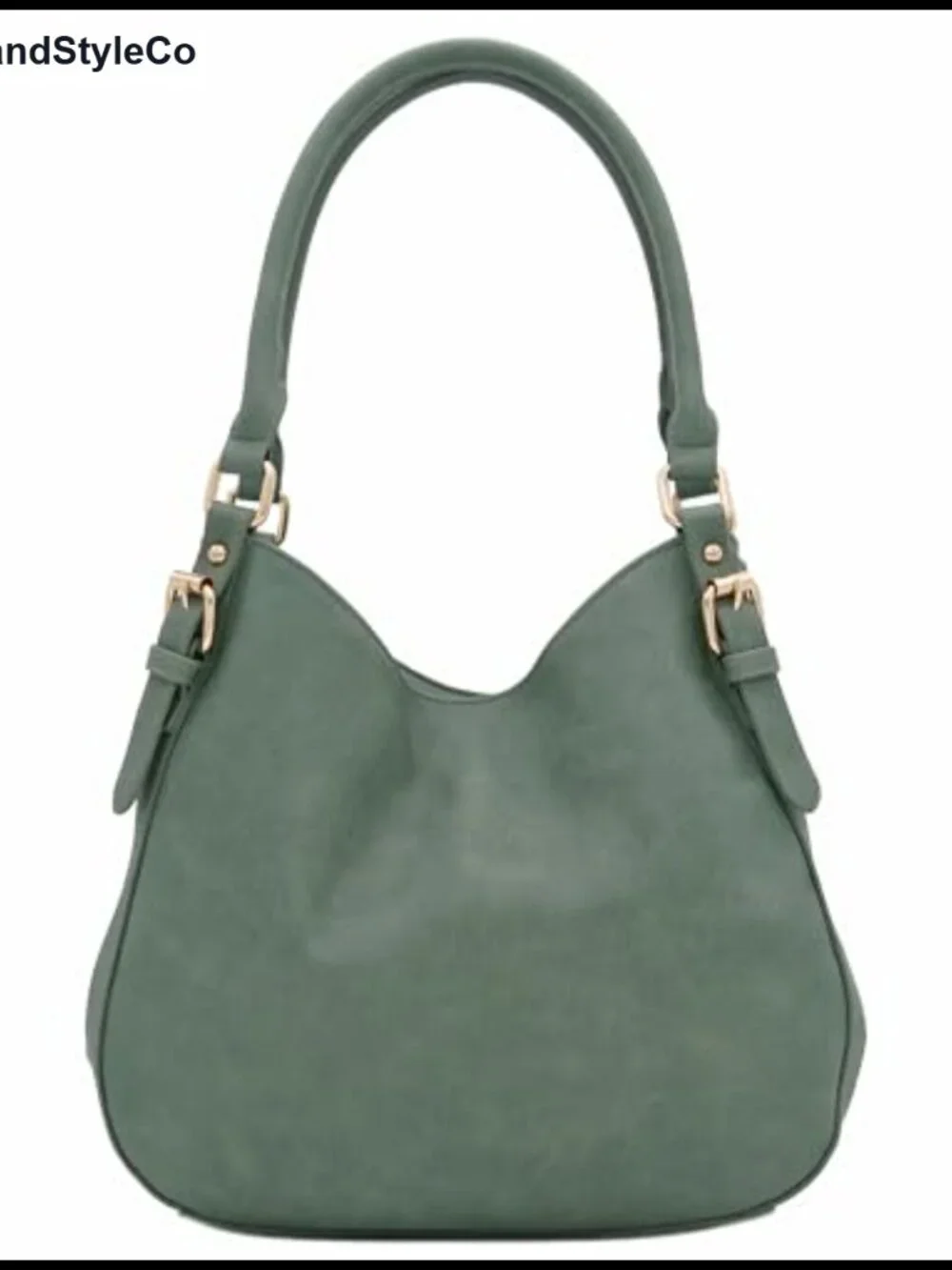 Lightweight Faux Leather Medium Hobo Bag 3 Compartment Shoulder Purse